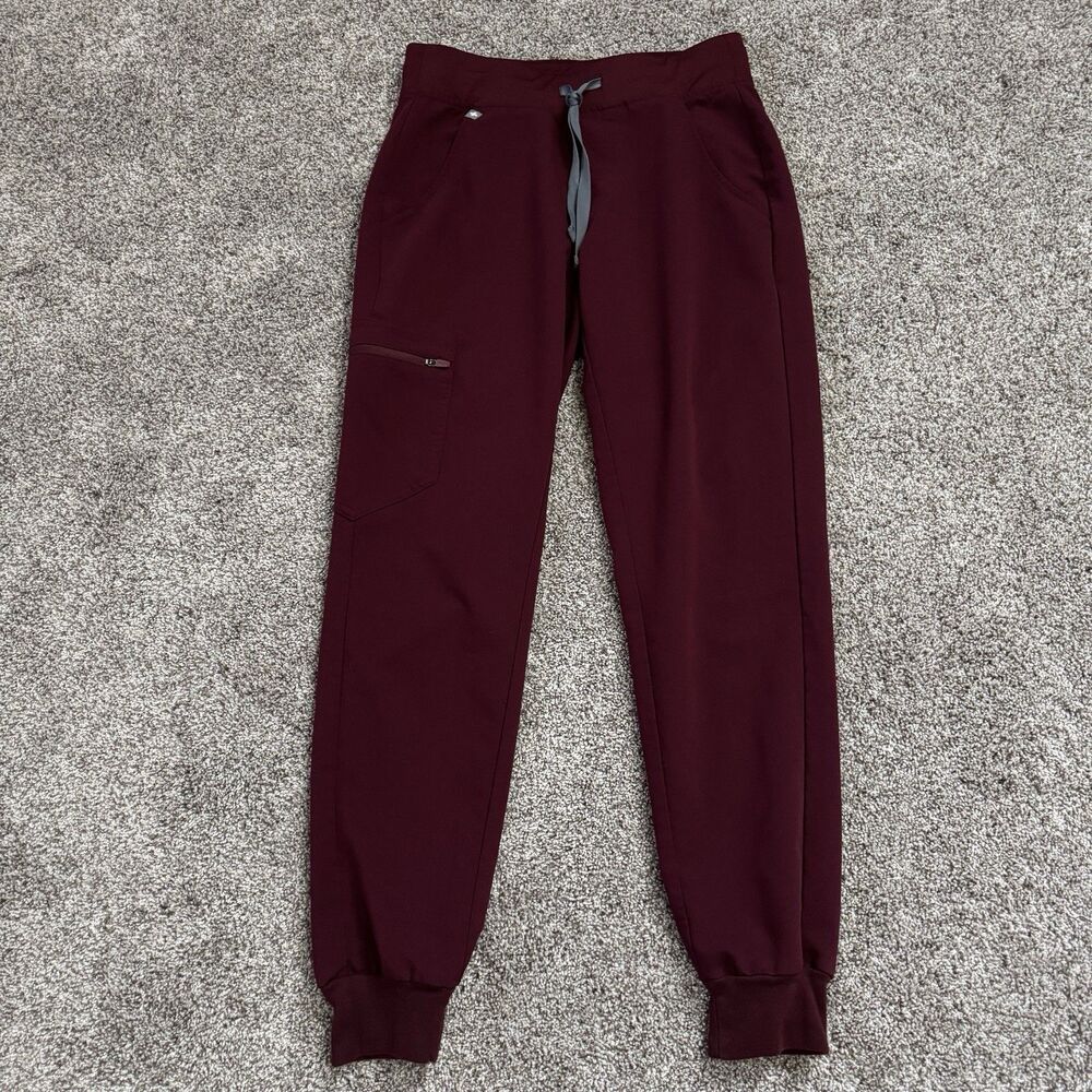 FIGS Zamora 2.0 Jogger Scrub Pants Burgundy W18SW2005 PO 1699 Size XS